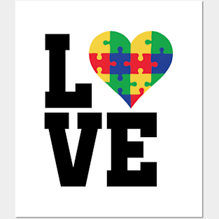 Puzzle Heart Autism Awareness Gift for Birthday, Mother's Day, Thanksgiving, Christmas Posters and Art